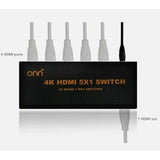 Wholesale-ONN Bi-Directional HDMI Switch 4K 2x1/1x2, Model ONB17AV008E-Electro Vision Inc
