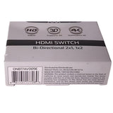 Wholesale-ONN ONB17AV009E Bi-Directional HDMI Switch 4K 2x1/1x2-Bi-Directional HDMI Splitter and Switch-Electro Vision Inc
