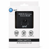Wholesale-ONN ONB17AV009E Bi-Directional HDMI Switch 4K 2x1/1x2-Bi-Directional HDMI Splitter and Switch-Electro Vision Inc