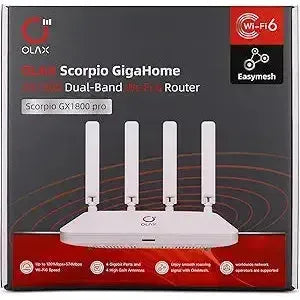 Wholesale-Olax AX1800 Scorpio Giga Home AX1800 Dual-Band Wi-Fi 6 Router-Electro Vision Inc