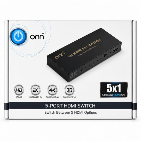 Wholesale-Onn ONB17AV008E Bi-Directional HDMI Switch 4K 2x1/1x2-HDMI Splitters & Switches-Electro Vision Inc
