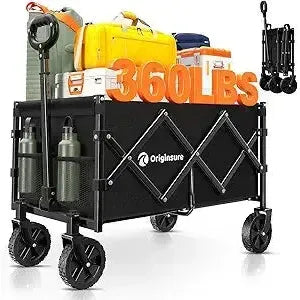 Wholesale-Originsure FoldingCart Collapsible Wagon Cart Foldable - Portable Heavy Duty Folding Beach Wagons with Wheels-Electro Vision Inc