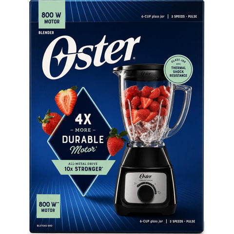 Wholesale-Oster BLSTKAG-BRD-103 Blender Glass Jar 2 Speed - Black Base-Food Mixers & Blenders-Electro Vision Inc