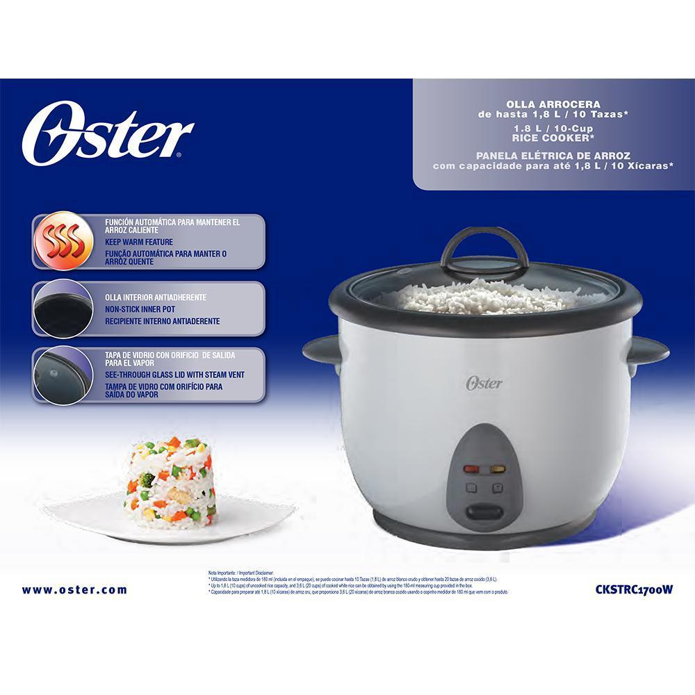 Wholesale-Oster CKSTRC1700W Rice Cooker 1.8L 1700W-Kitchen Appliance-Electro Vision Inc