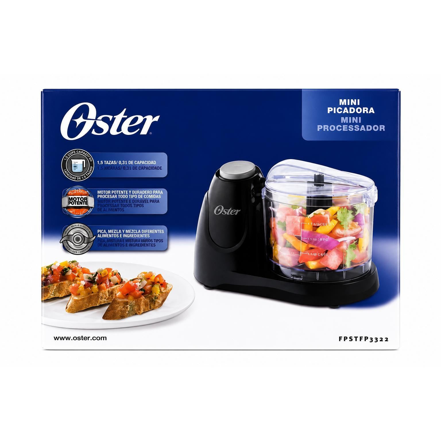 Wholesale-Oster FPSTFP3322013 Mini Chopper 1.5 Cup-Food Processor-Electro Vision Inc