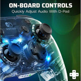 Wholesale-PDP 137-NA Afterglow LED Wireless Deluxe Gaming Controller; Multicolor - Nintendo Switch - Transparent-Game Controllers-Electro Vision Inc