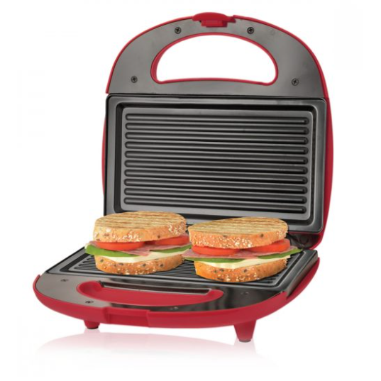 Wholesale-Premium PSM277 Sandwich Maker - Red-Sandwich Maker-Electro Vision Inc