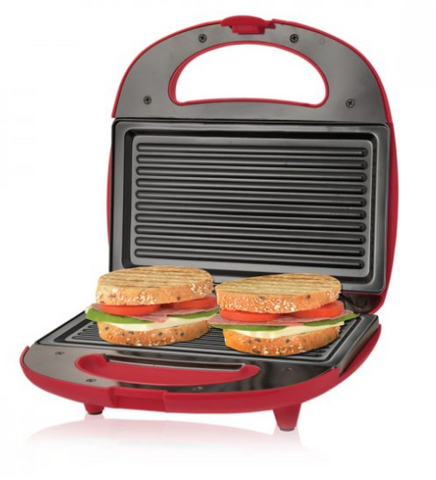 Wholesale-PREMIUM PSM277 SANDWICH MAKER RED-Electro Vision Inc