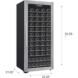 Wholesale-PREMIUM PWC946KS WINE COOLER 8.5 CU 94 BOTTLES-Electro Vision Inc