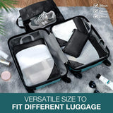 Wholesale-PackCube-6 Packing Cubes Set, Black 6 Piece-Electro Vision Inc