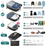 Wholesale-PackCube-6 Packing Cubes Set, Black 6 Piece-Electro Vision Inc