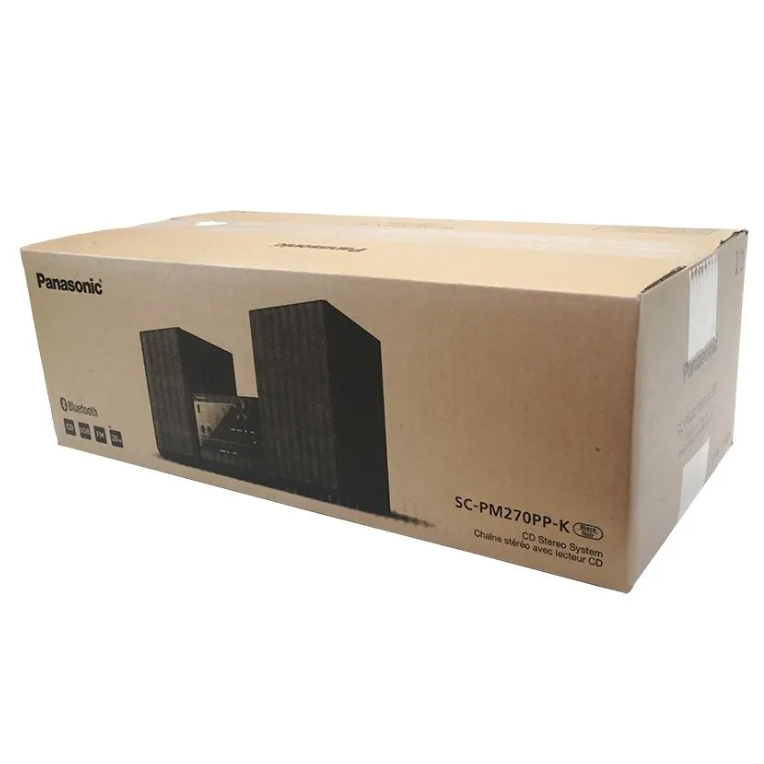 Wholesale-Panasonic SCPM270-R/B Compact Stereo System - CERTIFIED REFURBISHED-Electro Vision Inc