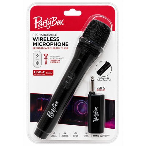 Wholesale-PartyBox MPH11-BLK Wireless Microphone System-Microphone-Electro Vision Inc