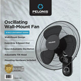 Wholesale-Pelonis PFW40HRA4AN-R/B Wall Mount Fan with Remote 16" - CERTIFIED REFURBISHED-Electro Vision Inc
