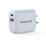 Wholesale-Philco FLP4320AW 20W Dual Port Wall Charger – USB-C + USB-A, Power Delivery & Quick Charge, US Plug-USB Wall Charger-Electro Vision Inc