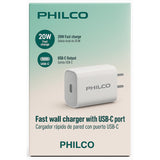 Wholesale-Philco FLP4320W USB-C Wall Charger 20W PD3.0 US Plug - White-USB Wall Charger-Electro Vision Inc