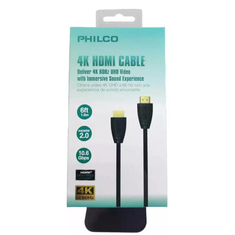Wholesale-Philco FWV1436BN HDMI Cable 3.6ft 4K - Black-HDMI Cables-Electro Vision Inc
