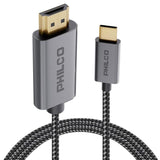 Wholesale-Philco PAH1314C-GY USB-C to HDMI Cable 6ft, 4K, 60Hz MacBook/iPad Compatible - Black-USB-C Cable-Electro Vision Inc