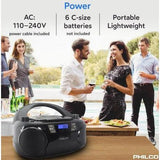 Wholesale-Philco PJC7000BT Portable CD Player Boombox Bluetooth Cassette Radio-Boombox-Electro Vision Inc
