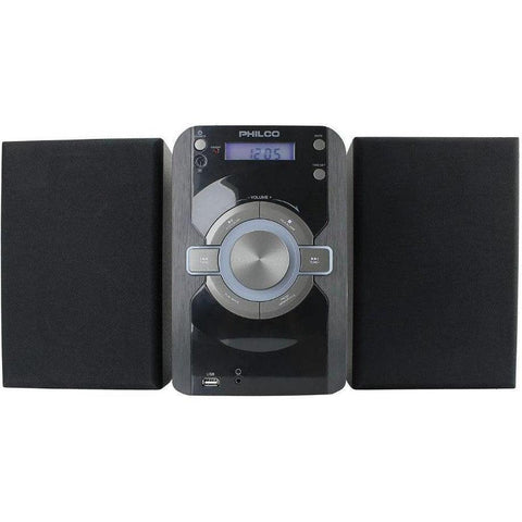 Wholesale-Philco PSS2000BK Mini Stereo Shelf System 15W Bluetooth 110-240 Volts-Mini Stereo-Electro Vision Inc