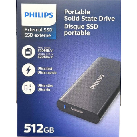 Wholesale-Philips PHSSD512GP300 External SSD 512GB-Electro Vision Inc
