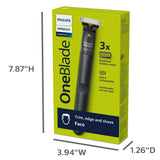 Wholesale-Philips QP1424/70 Norelco Oneblade Original Face, Powered Electric Shaver and Trimmer, QP1424/70-Electro Vision Inc