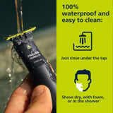 Wholesale-Philips QP1424/70 Norelco Oneblade Original Face, Powered Electric Shaver and Trimmer, QP1424/70-Electro Vision Inc