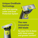 Wholesale-Philips QP2724/70 One Blade 5-in-1 Adjustable Comb and Innovative 360 Blade-Blade-Electro Vision Inc