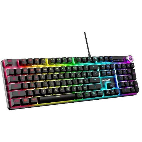 Wholesale-Philips SPK8605 USB Mechanical Keyboard - Black-Keyboard-Electro Vision Inc