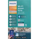 Wholesale-Philips SPP9068BF/37 Surge Protector 6 Outlet 3 Wi‑Fi Ports 8 ft Black-Surge Protector-Electro Vision Inc