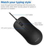 Wholesale-Philips SPT6214 Wired Keyboard and Mouse Combo - Black-Keyboard & Mouse-Electro Vision Inc