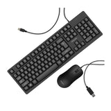 Wholesale-Philips SPT6214 Wired Keyboard and Mouse Combo - Black-Keyboard & Mouse-Electro Vision Inc