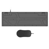 Wholesale-Philips SPT6214 Wired Keyboard and Mouse Combo - Black-Keyboard & Mouse-Electro Vision Inc