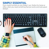 Wholesale-Philips SPT6354 Wireless Keyboard and Mouse Combo - Black-Keyboard & Mouse-Electro Vision Inc