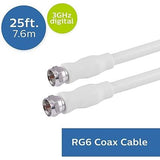 Wholesale-Philips SWV2175H/37 Coax Cable RG6 25ft White-Electro Vision Inc
