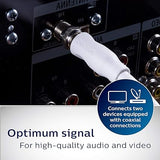 Wholesale-Philips SWV2175H/37 Coax Cable RG6 25ft White-Electro Vision Inc