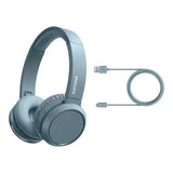 Wholesale-Philips TAH4205BL/00 Wireless On-Ear Headphones Bluetooth USB-C - Blue-Headphones-Electro Vision Inc