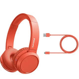 Wholesale-Philips TAH4205RD/00 Wireless On-Ear Headphones Bluetooth USB-C - Red-Headphones-Electro Vision Inc