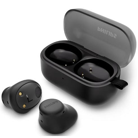 Wholesale-Philips TAT2159BK/00 TWS Wireless Earbuds Bluetooth Black Deep Bass IPX4-Earbuds-Electro Vision Inc