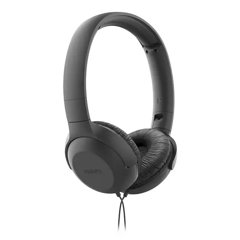 Wholesale-Philips TAUH201BK/00 Wired On-Ear Headphones 3.5mm Foldable with Mic - Black-Headphones-Electro Vision Inc