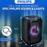 Wholesale-Philips TAX2208 Portable Bluetooth Speaker 8" - Black-Speaker-Electro Vision Inc