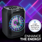Wholesale-Philips TAX2208 Portable Bluetooth Speaker Black 8"-Electro Vision Inc