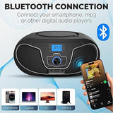 Wholesale-Philips TAZ3300BK Bluetooth CD Player Boombox FM USB AUX 110/240V - Black-Boombox Radio-Electro Vision Inc