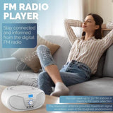 Wholesale-Philips TAZ3300WHT Bluetooth CD Player Boombox FM USB AUX 110/240V - White-Boombox Radio-Electro Vision Inc