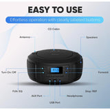 Wholesale-Philips TAZ4300BK Bluetooth CD Player Boombox FM USB AUX 110/240V - Black-Boombox Radio-Electro Vision Inc