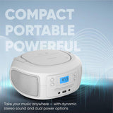 Wholesale-Philips TAZ4300WT Bluetooth CD Player Boombox FM USB AUX 110/240V - White-Boombox Radio-Electro Vision Inc