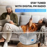 Wholesale-Philips TAZ4300WT Bluetooth CD Player Boombox FM USB AUX 110/240V - White-Boombox Radio-Electro Vision Inc