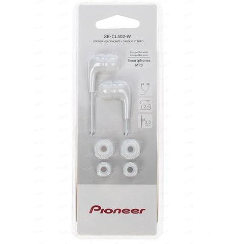 Wholesale-Pioneer SE-CL502 Wired Stereo Earphones (White)-Electro Vision Inc