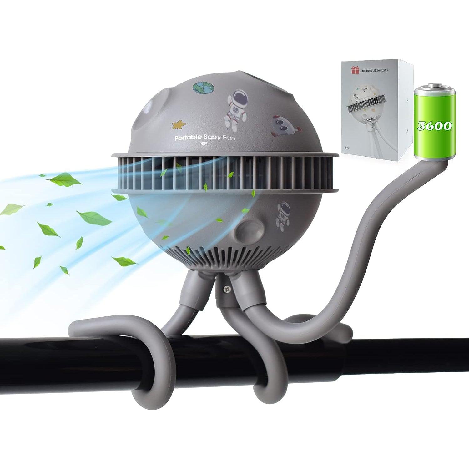 Wholesale-Planet Fan LLDF55 Flexible Tripod Hidden Blades-Portable Foldable Fan-Electro Vision Inc