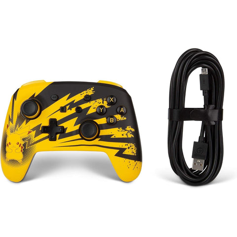 Wholesale-Power A Nintendo Switch Controller Lightning Pikachu Yellow-Game Controllers-Electro Vision Inc